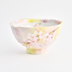 画像1: 花がすみ 茶碗 ピンク (1)