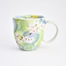 画像1: 花がすみ マグカップ グリーン (1)